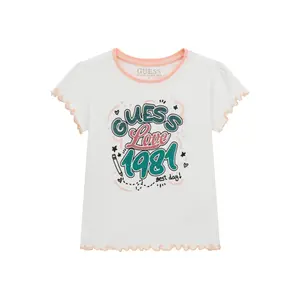 T-shirt girocollo a maniche corte per ragazza Guess image-0