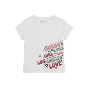 Baby girl short sleeve round neck T-shirt Guess image-0