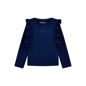 Cotton long-sleeve T-shirt for baby girl Guess image-0