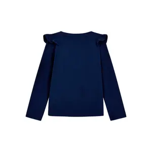 Cotton long-sleeve T-shirt for baby girl Guess image-1