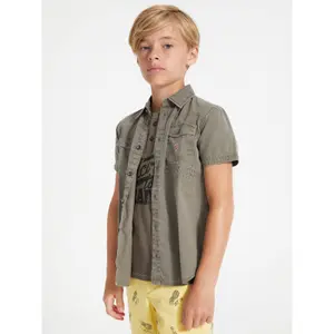 Child cotton shirt Guess Twill image-2