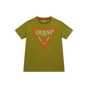 Children's t-shirt with triangle logo embroidery Guess image-0