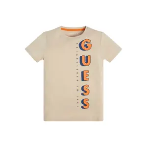 Organic cotton T-shirt for kids Guess image-0