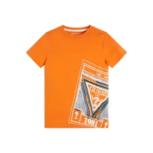 Organic cotton T-shirt for kids Guess image-0