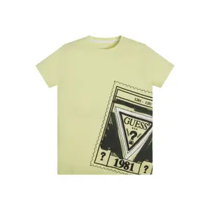 Organic cotton T-shirt for kids Guess image-1