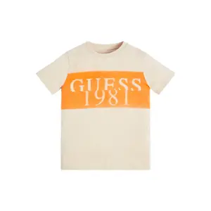 Organic cotton T-shirt for kids Guess image-1