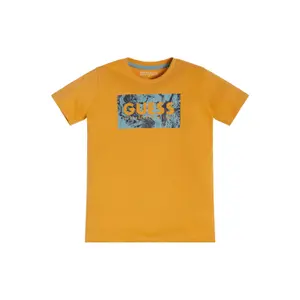 Organic cotton T-shirt for kids Guess image-0