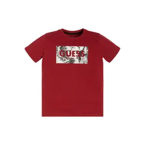 Organic cotton T-shirt for kids Guess image-0