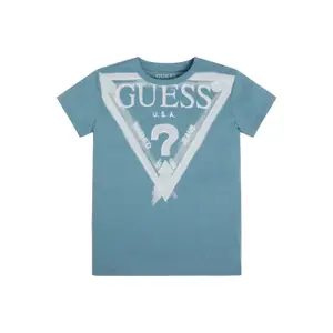 Organic cotton T-shirt for kids Guess image-1