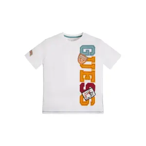 Organic cotton T-shirt for kids Guess image-1