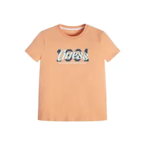 Organic cotton T-shirt for kids Guess image-0