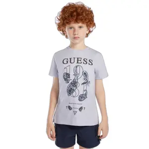 Organic cotton T-shirt for kids Guess image-0