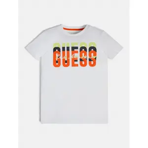 Organic cotton T-shirt for kids Guess image-2