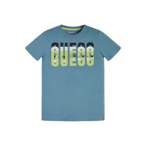 Organic cotton T-shirt for kids Guess image-1