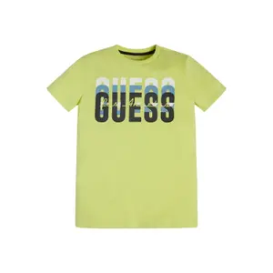 Organic cotton T-shirt for kids Guess image-1