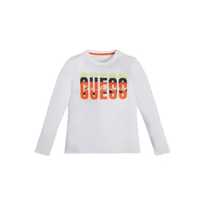Long sleeve cotton t-shirt for kids Guess image-0