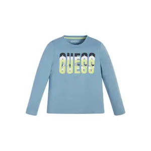 Long sleeve cotton t-shirt for kids Guess image-0