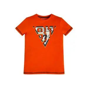 Organic cotton T-shirt for kids Guess image-1