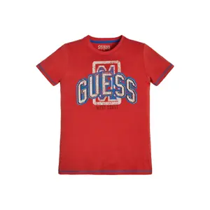 Organic cotton T-shirt for kids Guess image-1