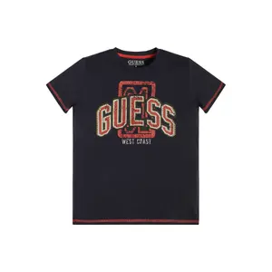 Organic cotton T-shirt for kids Guess image-1