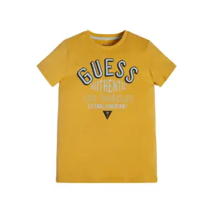 Organic cotton T-shirt for kids Guess image-1
