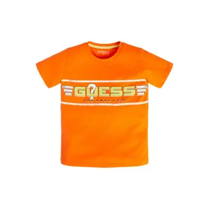 Organic cotton T-shirt for kids Guess image-1