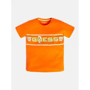 Organic cotton T-shirt for kids Guess image-2