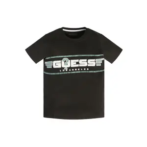 Organic cotton T-shirt for kids Guess image-1