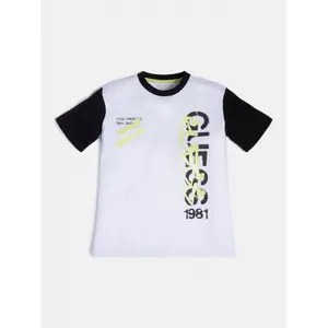 Oversized organic cotton T-shirt for kids Guess image-0