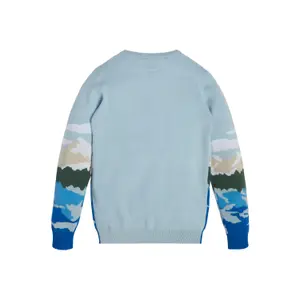 Organic cotton all-over sweater for kids Guess image-1