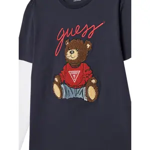 Children's long-sleeved round-neck T-shirt Guess image-2