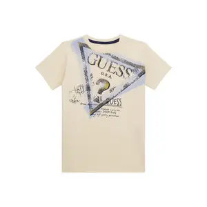 Children's t-shirt with triangular logo Guess image-0