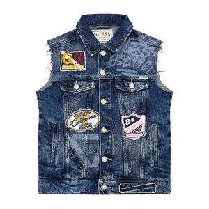 Children's denim sleeveless jacket Guess image-0