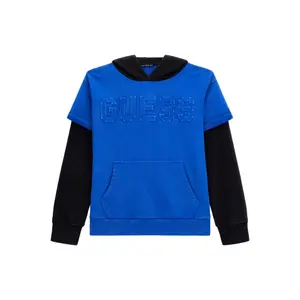 Hooded sweatshirt with embossed logo for kids Guess Active image-0