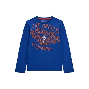 Long sleeve T-shirt Guess blue maya image-0