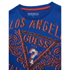 Long sleeve T-shirt Guess blue maya image-2