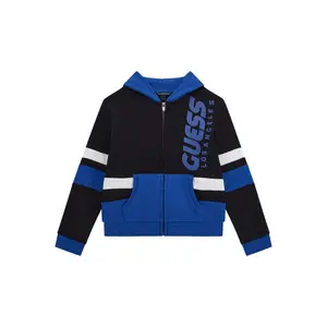 Sweatshirt à capuche zippé enfant Guess Active black blue combo image-0