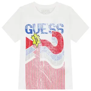 Children's cotton round neck T-shirt Guess image-0