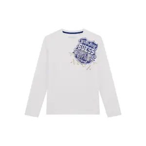 Long-sleeve cotton T-shirt for kids Guess image-0