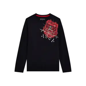 Long-sleeve cotton T-shirt for kids Guess image-0