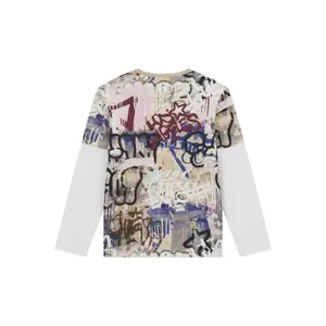 Children's long-sleeved round-neck T-shirt Guess image-1