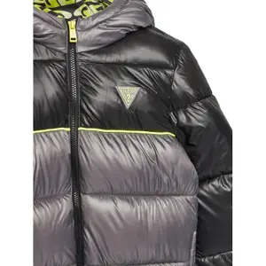 Children's hooded long sleeve puffer jacket Guess image-2