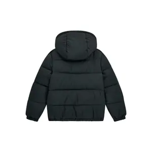 Hooded full zip long sleeve puffer jacket for child Guess image-1