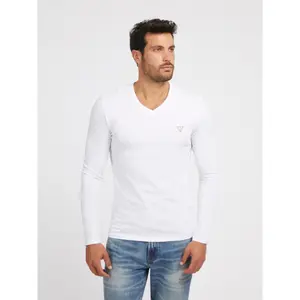 Long-sleeved v-neck T-shirt Guess Core image-2