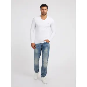 Long-sleeved v-neck T-shirt Guess Core image-1