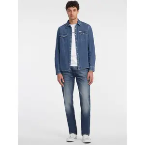 Camisa de mezclilla de manga larga slim Guess image-2