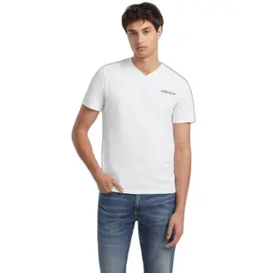 T-shirt slim col V Guess American image-0