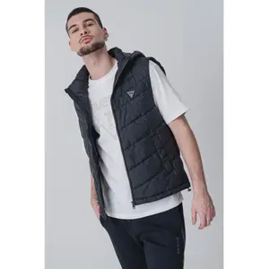 Sleeveless hooded down jacket Guess image-0