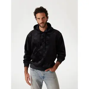 Welurowa bluza z kapturem Guess image-1