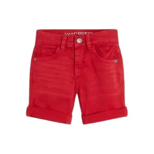 Stretch denim shorts for kids Guess Bull Core image-0